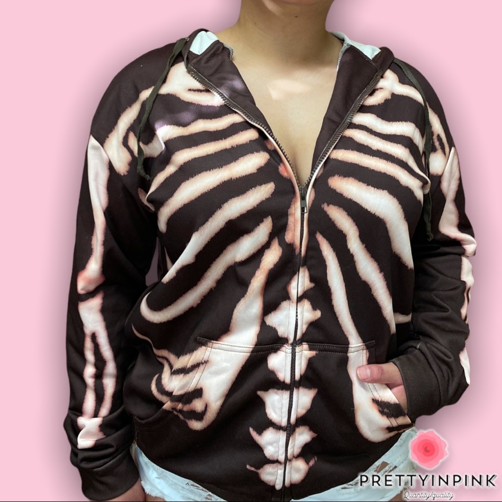 BROWN SKELETON HOODIE